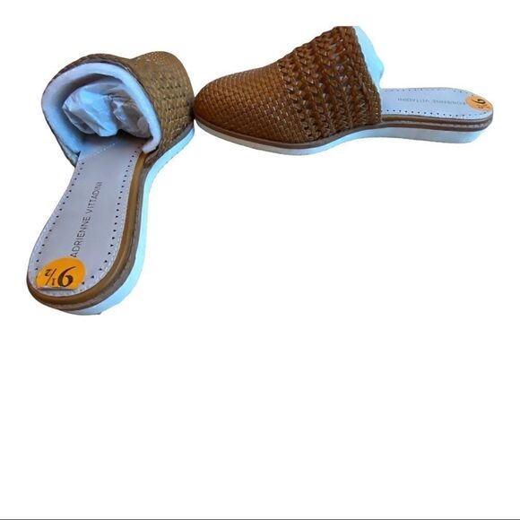 Adrienne Vittadini Lizzi Basket Weave Mules Shoes Sz 9.5 NEW - Picture 2 of 5